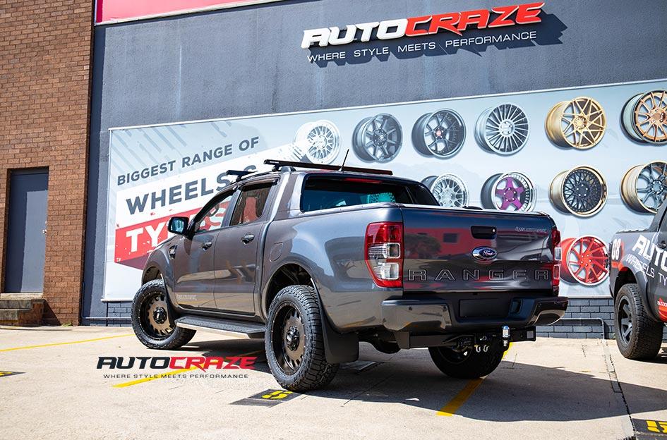 FORD RANGER GD03 MATTE BLACK MACHINED FACE WITH DARK MATTE TINT